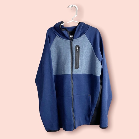 Old Navy Other - Old Navy Boys Full Zip Active Hoodie Jacket Blue Built In Flex Size Large